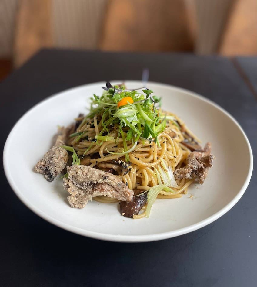 Miso Mushroom Spaghetti